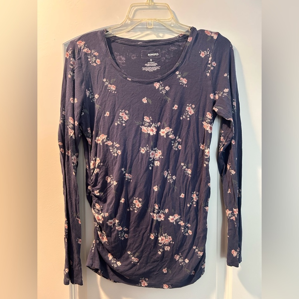 Floral Long Sleeve Maternity Top